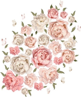 Sada samolepiek na stenu Flowers Peonies 2 100x120