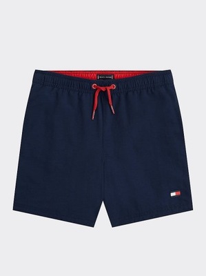 TOMMY HILFIGER GRANATOWE KĄPIELÓWKI LOGO (6-7L)