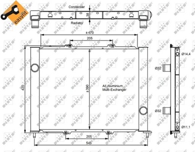 KONDENSATORIUS KONDICIONAVIMO RENAULT CLIO NRF35887 