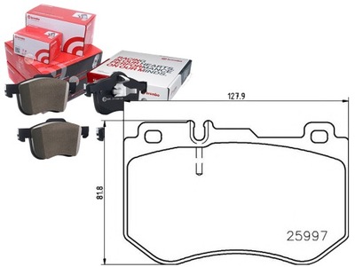 BREMBO КОЛОДКИ ГАЛЬМІВНІ MERCEDES C 200 (205.042) (