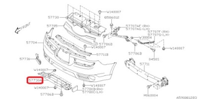 Захист пластикова pod бампер subaru tribeca b9 фото №1
