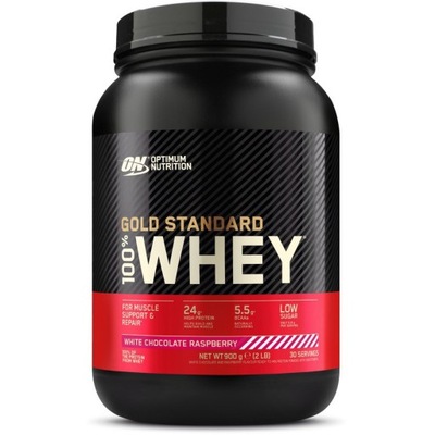 Optimum Nutrition Gold Standard 100% Whey Protein, biała czekolada malina