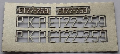 Tabliczki ET22-259 H0
