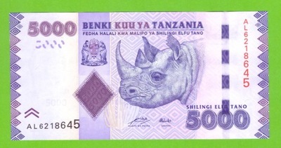 TANZANIA 5000 SHILINGI 2010 P-43a UNC