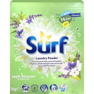 SURF POWDER APPLE BLOSSOM WATERLILY 5kg 100p PROSZEK DO PRANIA GB