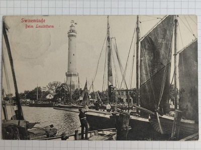 Pocztówka Świnoujście Swinemunde Latarnia 1911