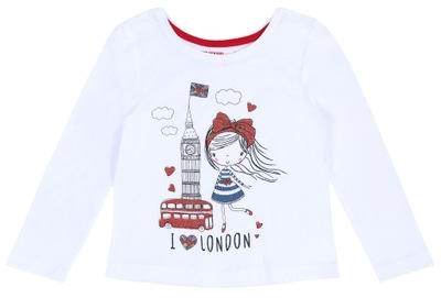 Biała bluzka "I love London" 98 cm