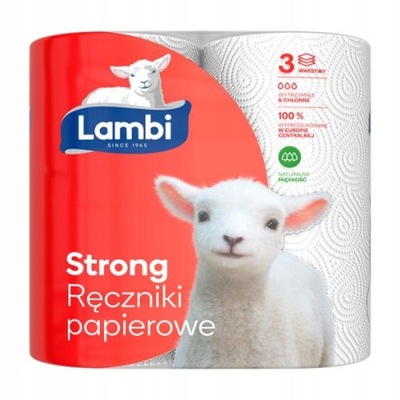 Ręcznik papierowy ręcznik kuchenny papierowy Lambi Strong rolka x 2 szt.