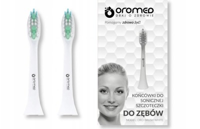 oromed KOŃCÓWKA ORO BRUSH 2szt WHITE 9816 biała