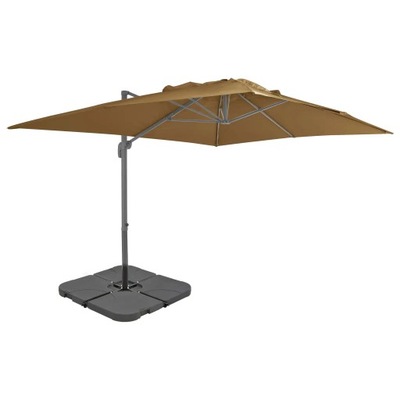 Parasol ogrodowy aluminiowy, 4x3x2,68m, taupe