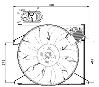 ELEKTROWENTYLATOR MERCEDES ML NRF 47446