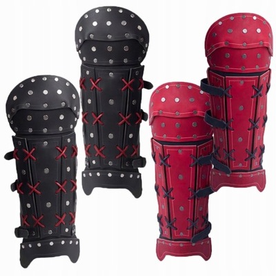 Medieval Samurai PU Leather Leg Armor Gaiters