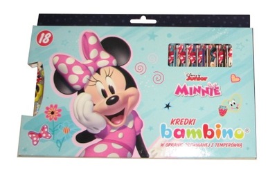 GRUBE KREDKI Z TEMPERÓWKĄ BAMBINO MYSZKA MINNIE