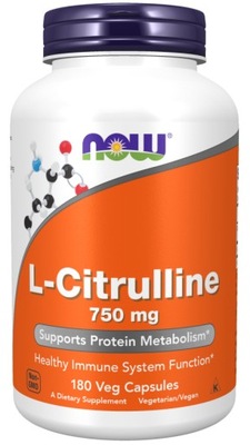 NOW FOODS L-CITRULLINE 750 MG 180 VC CYTRULINA