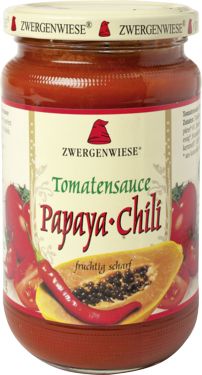 ZWERGENWIESE SOS POMIDOROWY PAPAYA - CHILI PIKANTNY BEZGLUTENOWY BIO 350g