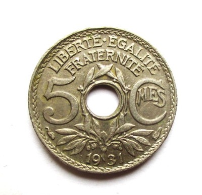 5 Centymów 1931 r. Francja