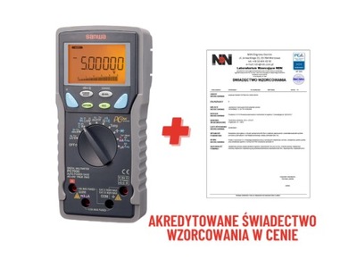 NDN Multimetr SANWA PC7000 0,03% 1000V AKREDYTOWANE ŚWIADECTWO PCA