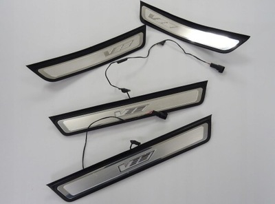 2016+ cadillac cts-v накладки пороговые подсвечиваемые фото №1