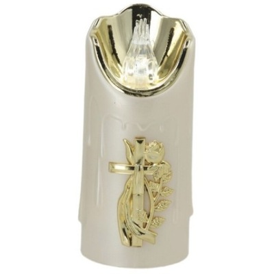 ŚWIECA LUX 1/23/SLC WKŁAD DO ZNICZA LED NA GRÓB 15,8 CM KOLOR BIAŁY