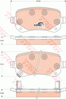 КОЛОДКИ ТОРМОЗНЫЕ ЗАД CHRYSLER VOYAGER 08-/DODGE