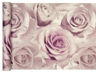 tapeta ROMANTYCZNE RÓŻE kolor fioletowy