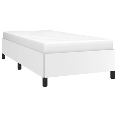 vidaXL Rama łóżka, biała, 90x200 cm, obite sztuczną skórą