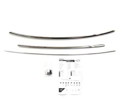 Хром накладки задняя крышка багажника nissan pulsar tiida nowa фото №1