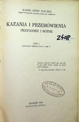 Kazania i przemówienia przygodne i różne