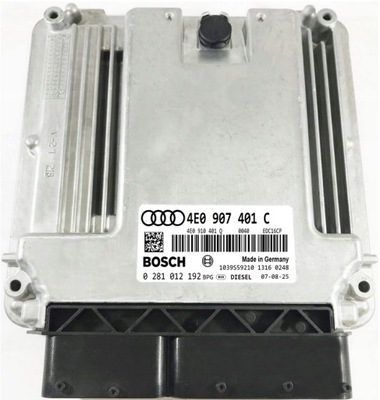 КОМПЬЮТЕР ECU AUDI A8 3.0 TDI 4E0907401C 0281012192