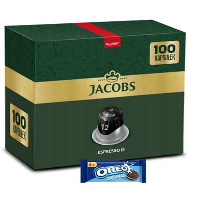 Kapsułki Jacobs Espresso Ristretto 12 do Nespresso(r)* 100 kaw 9+1 GRATIS!