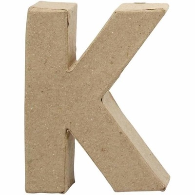 litera K z papier-mache 10 cm