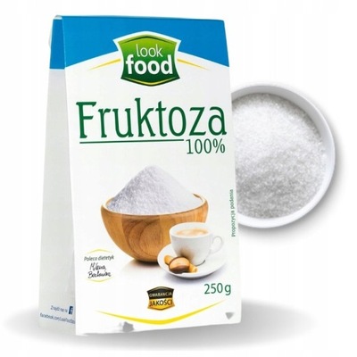 FRUKTOZA Cukier Zamiennik cukru 100% 250g Look Food