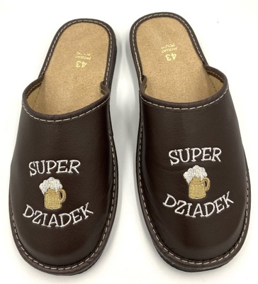KAPCIE DLA DZIADKA MĘSKIE PANTOFLE KLAPKI DOMOWE NA PREZENT MAXIMUS r. 41