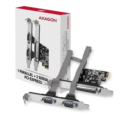 Adapter Axagon PCIe 2x rs232 + port równoległy