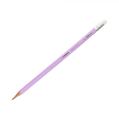 Ołówek STABILO SWANO PASTEL z gumką HB liliowy