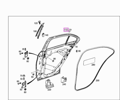 GABECZKA DURYS MERCEDES W205 GAL. A2057372100 OE 