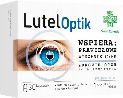 LUTELOPTIK WZROK OCZY LUTEINA 30 KAPSUŁEK