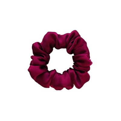Jedwabna gumka do włosów scrunchie frotka MINI Fuksja