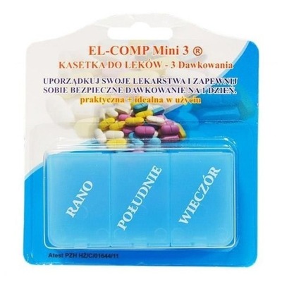 EL-COMP Kasetka do dawkowania leków, dzienna 3 por