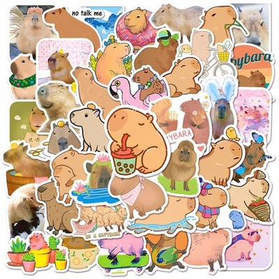 100 ШТУКИ CAPYBARA CARTOON ŚLICZNE НАКЛЕЙКА ZE ZWI LOK8989