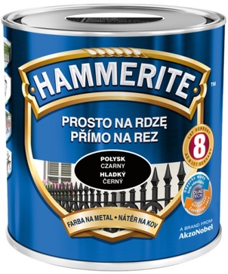 Hammerite Prosto na Rdzę Czarny Połysk 2,5 L
