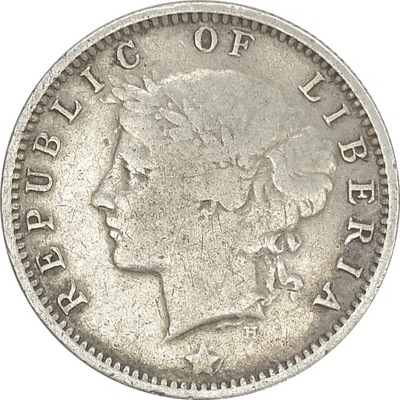 1.fu.LIBERIA, 10 CENTÓW 1906 H
