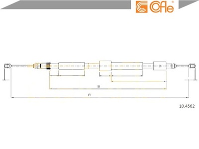 TELCO 10.4562 CABLE HAM. CITROEN ZX 94- DERECHA BEBNY 9628846980 4745K5  