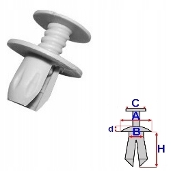 КЛИПСА ШТИФТ ДЮБЕЛЬ VW BORA GOLF T4 T5 C10028