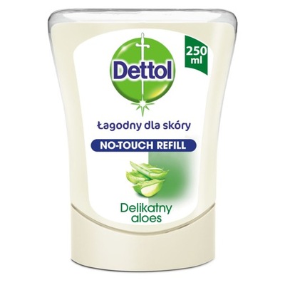 DETTOL Wkład mydła w płynie do aplikatora przyjemny zapach aloesu 250 ml