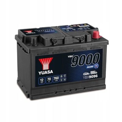 АКУМУЛЯТОР ПУСКОВИЙ 12V 70AH 760A YUASA YBX9096