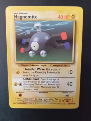 Magnemite Base Set 1999 rok 53/102 POKEMON TCG