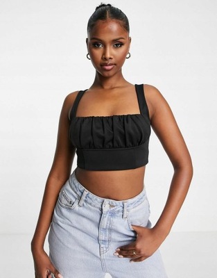 Asos Design XXH owe CZARNY CROP TOP L