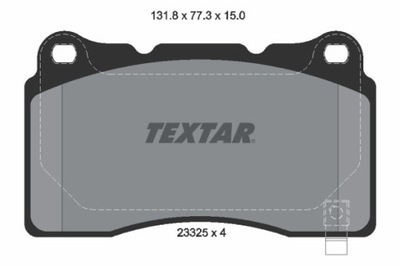 КОЛОДКИ ГАЛЬМІВНІ TESLA ПЕРЕД МОДЕЛЬ S/X 12- 2332501