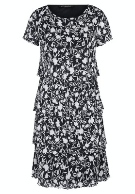 Granatowa Sukienka w Kwiaty Betty Barclay R.38